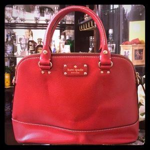 Kate Spade Patterson Dome Satchel Hot Chili Red